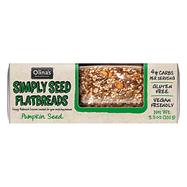Simply Seed Flatbreads Pumpkin Seed Gluten Free - Olinas