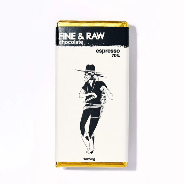 Fine & Raw Espresso Chocolate Bar - Bonnie Collection (70% cacao) (Chocolate Maker)