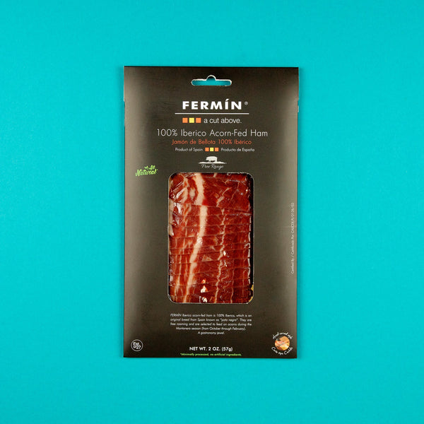 100% Iberico Acorn-Fed Ham 'Jamon de Bellota' 2oz - Fermin