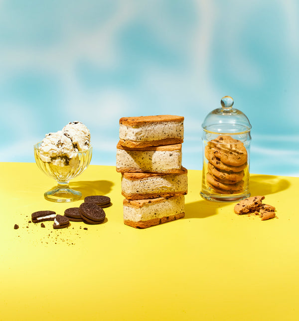 Cookie Monster Ice Cream Sandwich - Nightingale Ice Cream