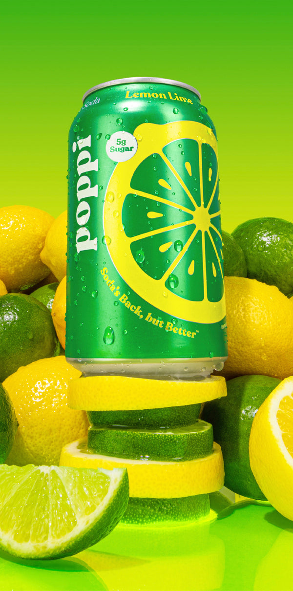 Lemon Lime Prebiotic Soda - Poppi