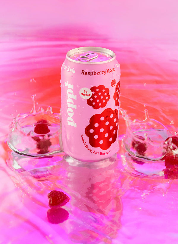 Raspberry Rose Prebiotic Soda - Poppi