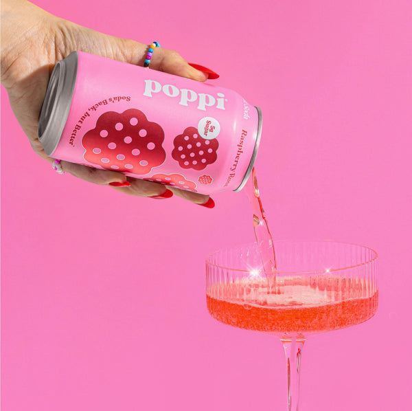Raspberry Rose Prebiotic Soda - Poppi