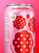 Raspberry Rose Prebiotic Soda - Poppi