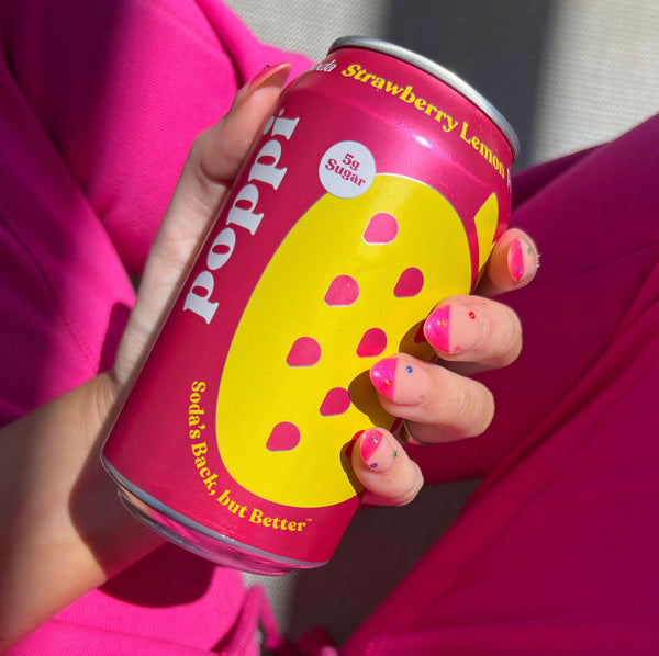 Strawberry Lemon Prebiotic Soda - Poppi