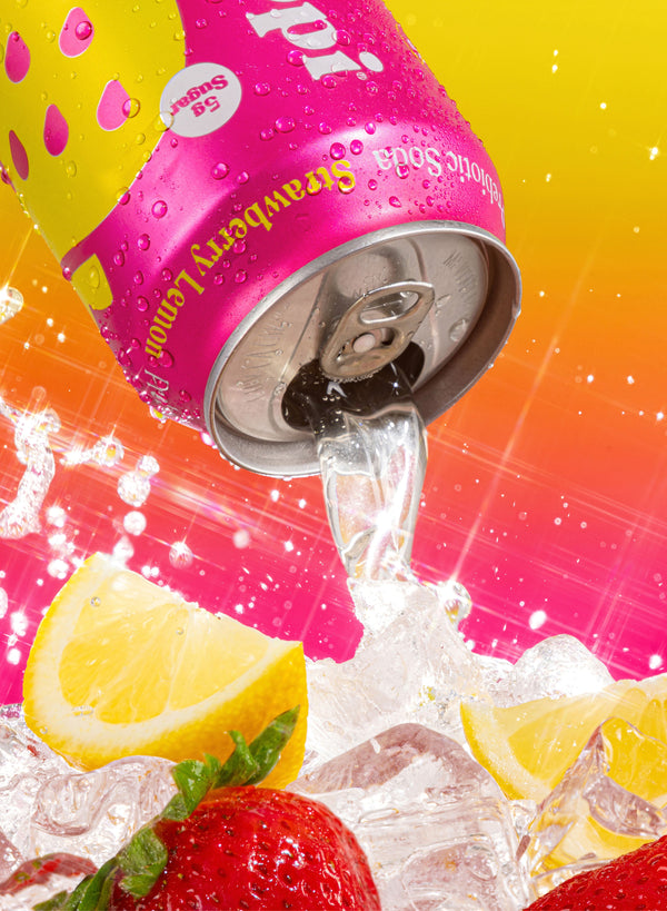 Strawberry Lemon Prebiotic Soda - Poppi