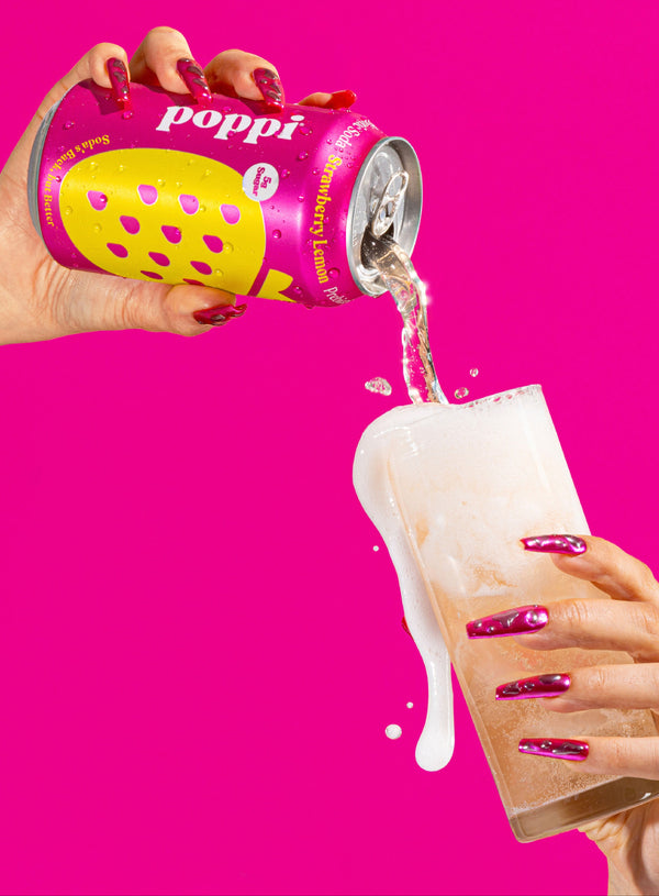 Strawberry Lemon Prebiotic Soda - Poppi