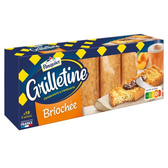 Brioche Pasquier · Grilletines (thick toasted bread)