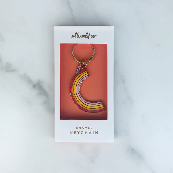 Rainbow Enamel Keychain