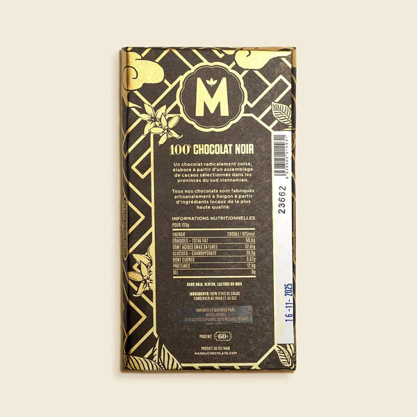 Marou 100% Dark Chocolate, 60g - Marou Chocolates