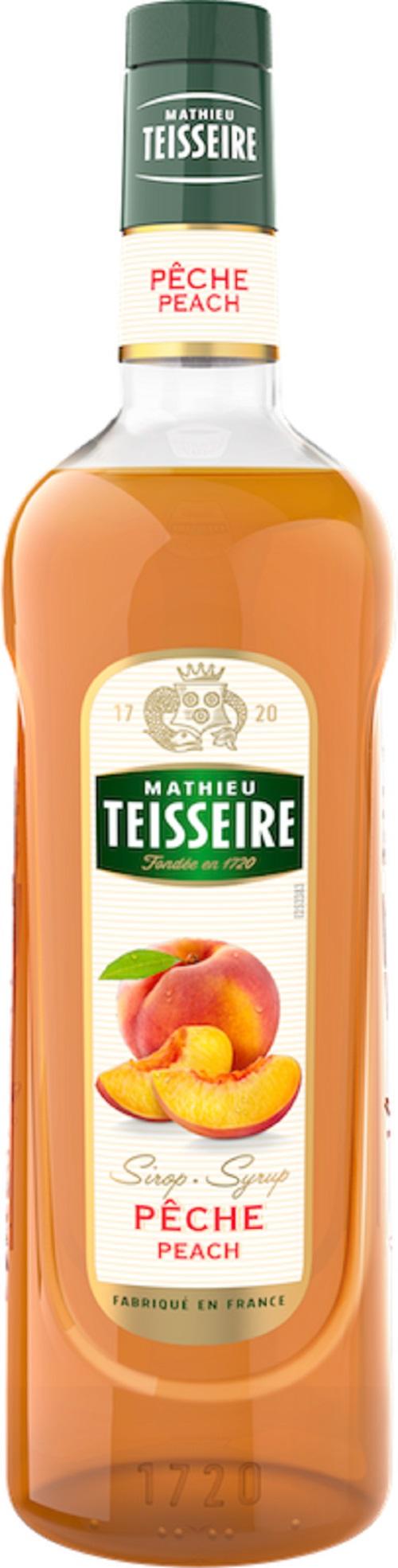 Peach Syrup Glass Bottle - Teisseire