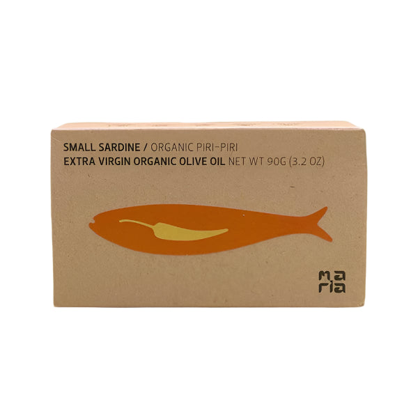 Spiced Small Sardines in Extra Virgin Olive Oil Tin Fish - Maria Organic