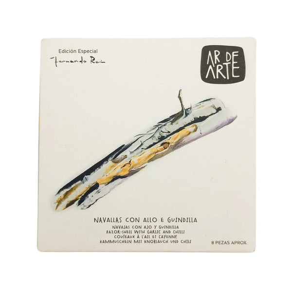 Razor Clams with Garlic & Guindilla Pepper Tin Fish - Ar de Arte
