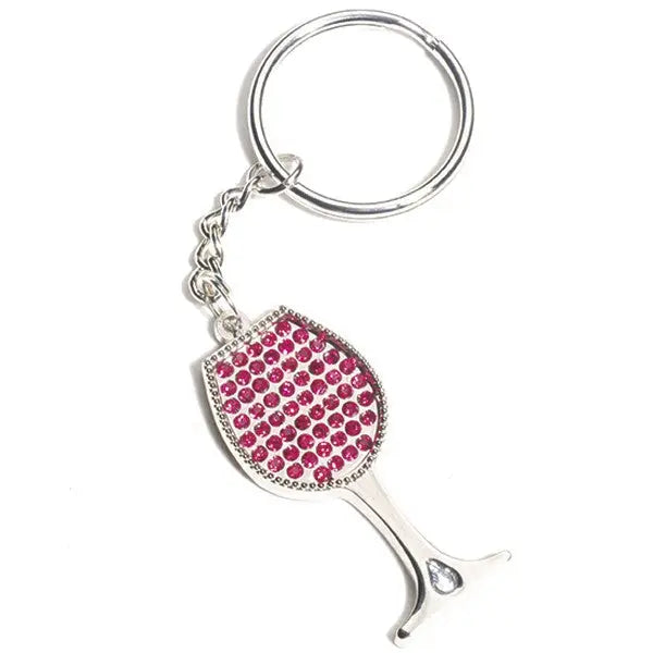 Enamel Keychain - Glass of Wine