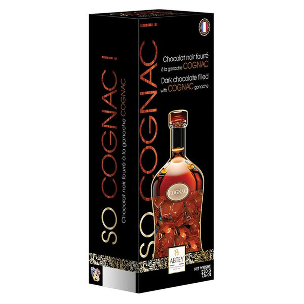 So Cognac! 16 Cognac ganache-filled dark chocolate papillotes · 220g (7.8 oz) - Abtey