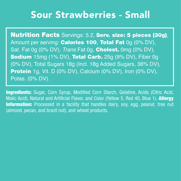 Sour Strawberry Gummies - Candy Club