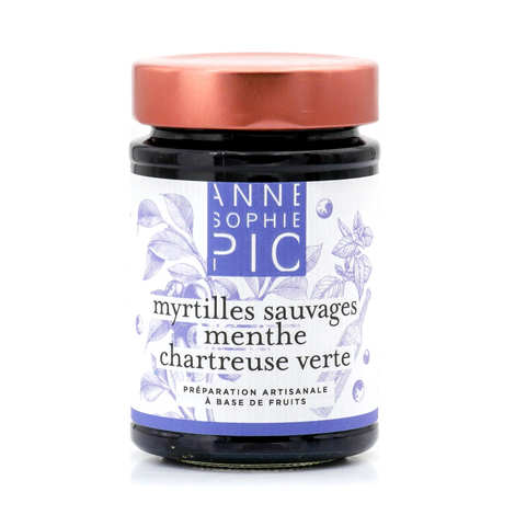 Jam, Wild Blueberry, Mint & Chartreuse, 7.4oz by Anne Sophie Pic*** - Maison Perrotte