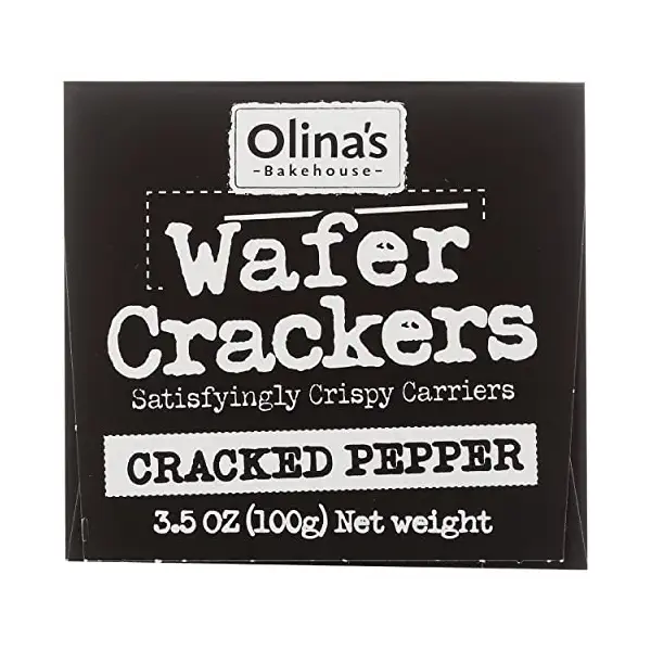 Black Pepper Wafer Crackers - Olina's
