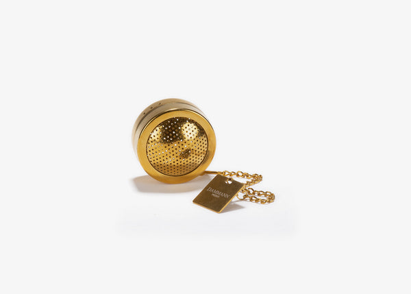 Spherical Tea Infuser, Stainless steel, Gold Titanium - Dammann Freres