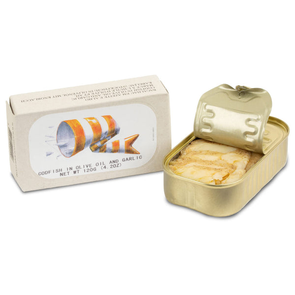 Codfish in Olive Oil w/ Garlic Tin Fish - Jose Gourmet