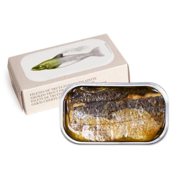 Smoked Trout Fillets in Olive Oil Tin Fish - Jose Gourmet