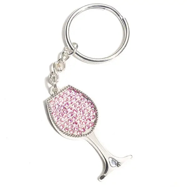 Enamel Keychain - Glass of Wine