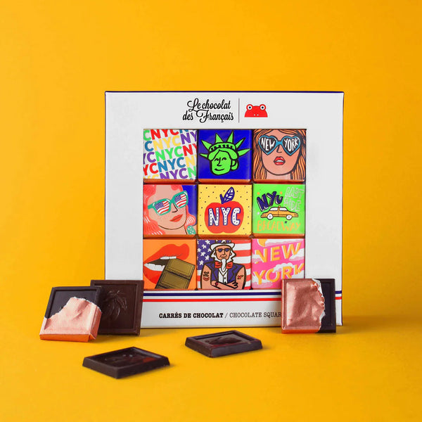 Box of 9 chocolate squares, NYC, bio · 45g - Le Chocolat des Francais