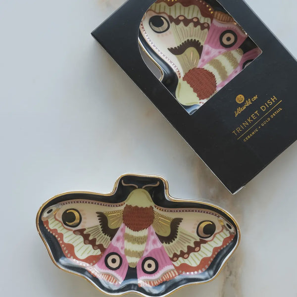 Moon Moth Porcelain Trinket Dish