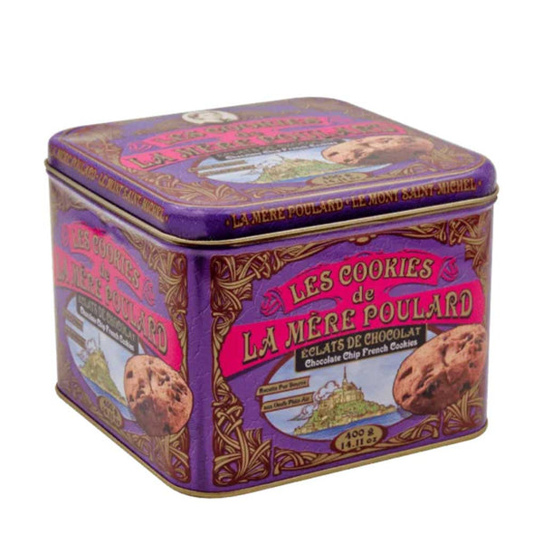 French Chocolate Chip Cookies in Luxury Tin 500g - La Mere Poulard