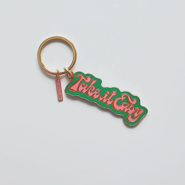 Take It Easy Enamel Keychain