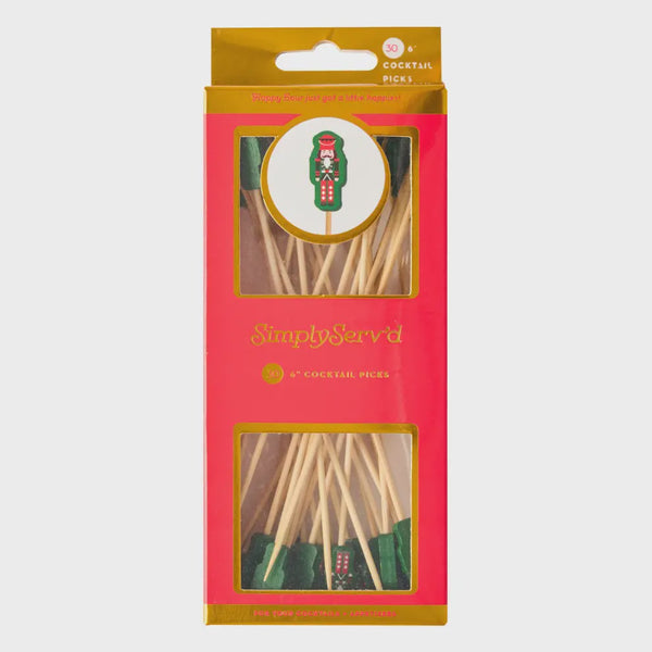 Nutcracker Christmas Large Cocktail Picks/30pk