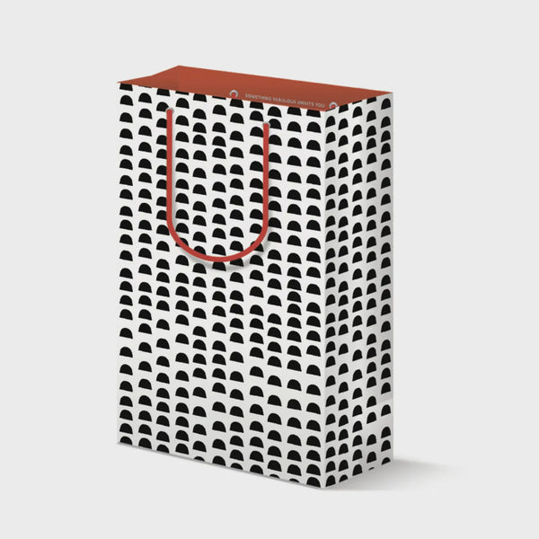 Domes Evryday Black and White Gift Bag - Dahlia Press