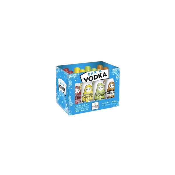 Dark chocolates filled w/ lemon, apple, & cranberry vodka, crate · 108g (3.8 oz)- Abtey