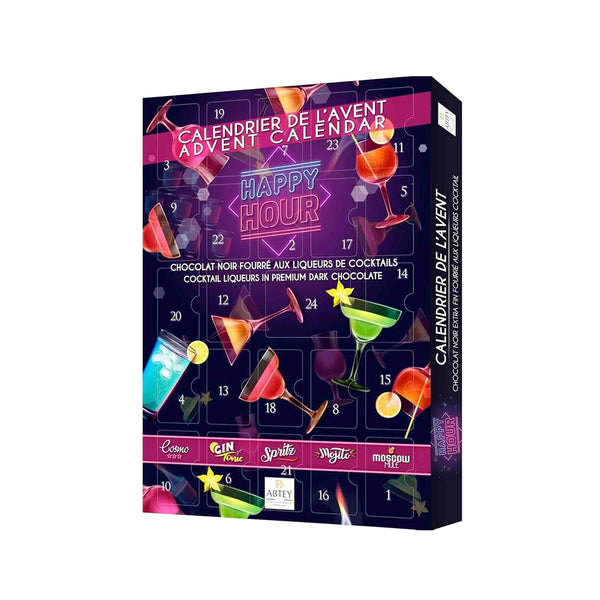 Advent calendar, Happy Hour assorted cocktail-filled dark chocolates · 275g (9.7) - Abtey
