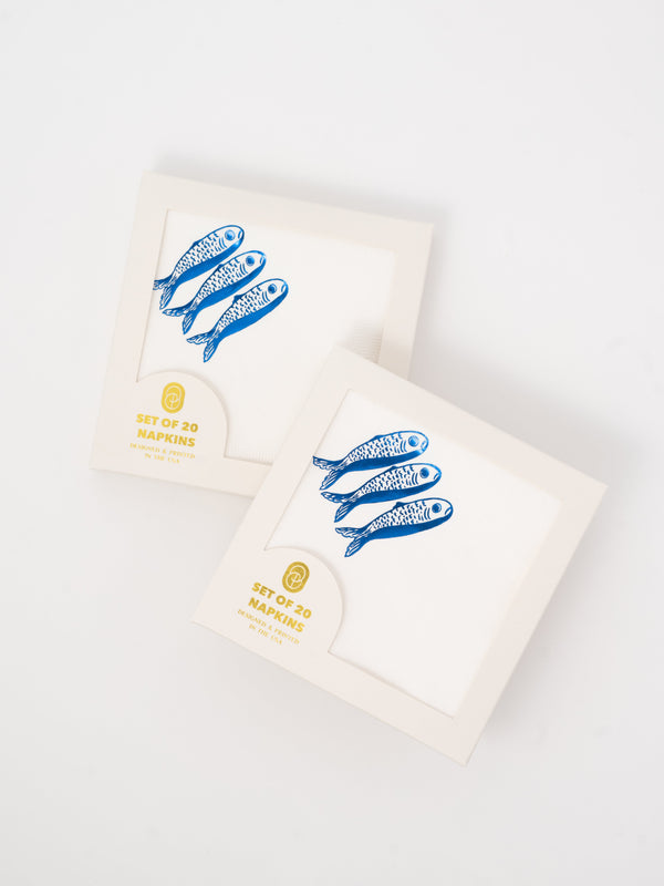 Sardines Cocktail Paper Beverage Napkins - One & Only Paper