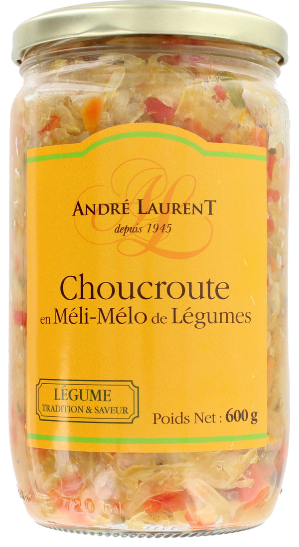 Méli mélo of sauerkraut w/ vegetables, jar · 600g - André Laurent
