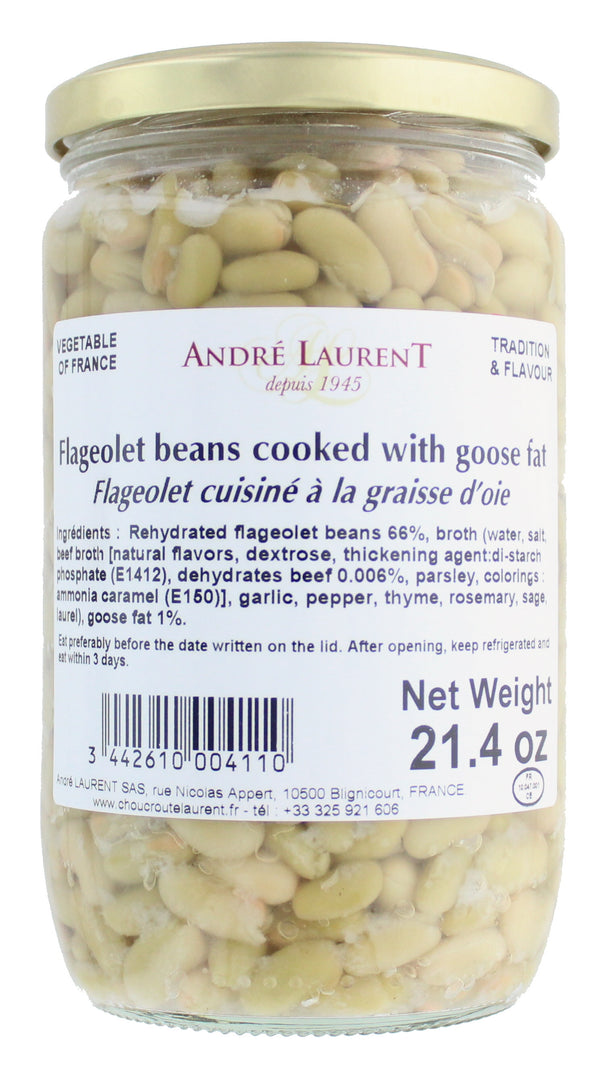 Flageolet Beans cooked in Goose Fat - Andre Laurent