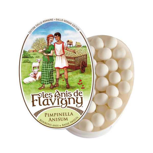 Anis de Flavigny Star Anis Pastilles Limited Edition Gallo-Roman Oval Tin