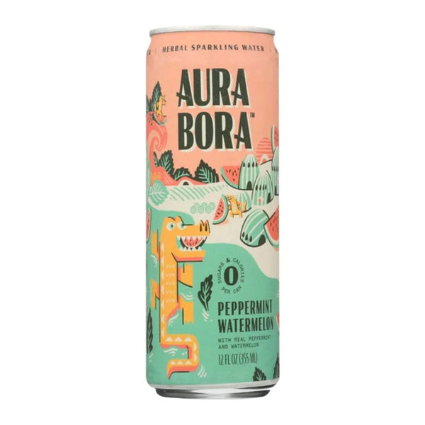 Peppermint Watermelon Sparkling Water - Aura Bora