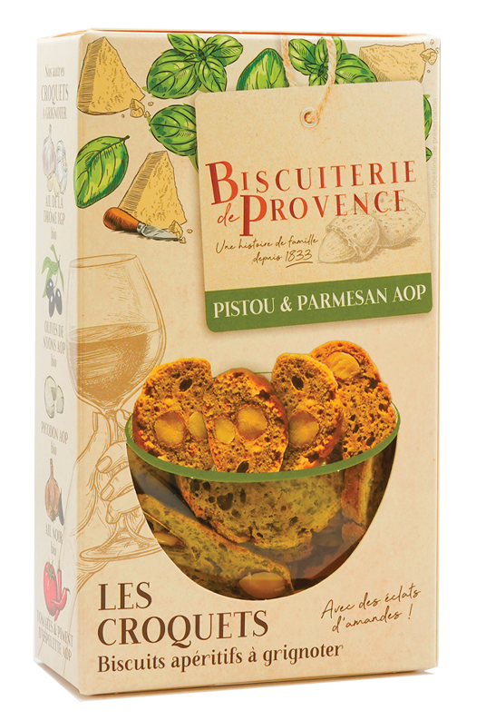 Croquets w/ pesto and parmesan A.O.P. · 90g - Biscuiterie de Provence