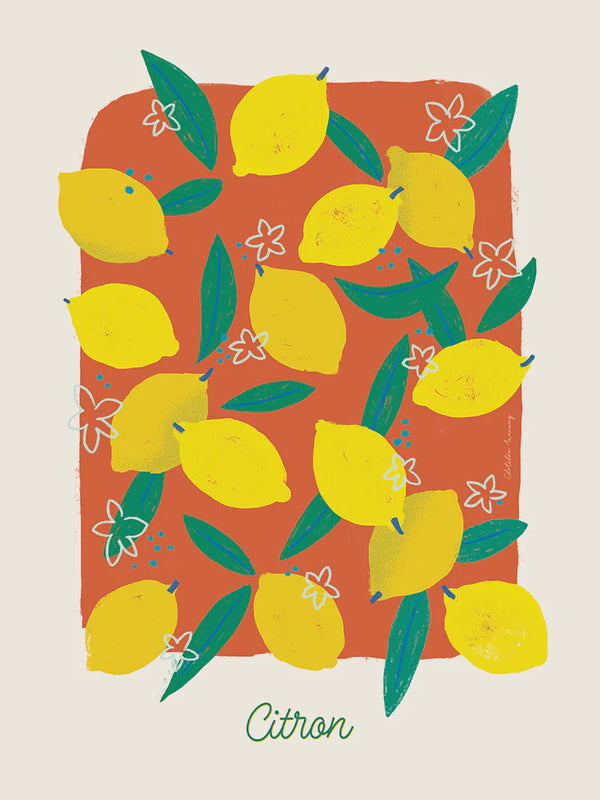 Terracotta Lemons poster