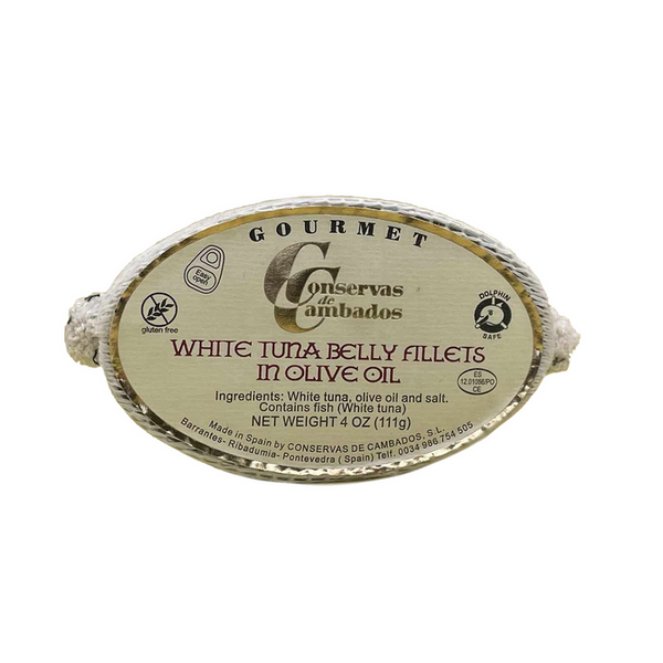 White Tuna Belly Fillets in Olive Oil Tin Fish - Conservas de Cambados
