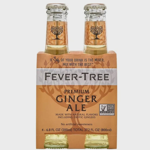 Ginger Ale Tonic Water 4 Pack Bottles - Fever Tree