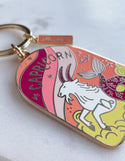 Capricorn Zodiac Enamel Keychain - Idlewild Co.