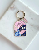 Aquarius Zodiac Enamel Keychain - Idlewild Co.