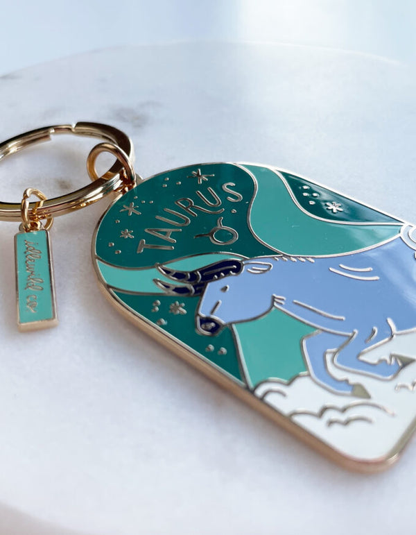 Taurus Zodiac Enamel Keychain