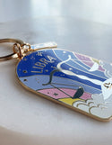 Libra Zodiac Enamel Keychain