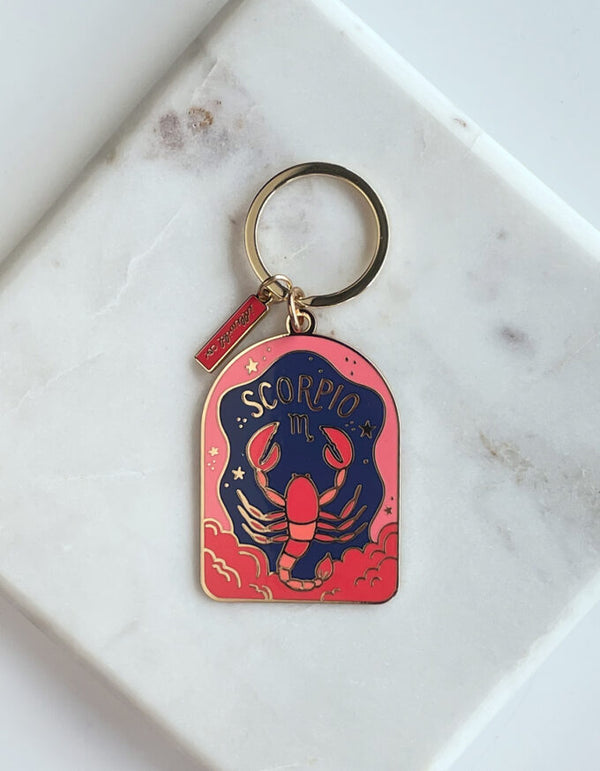 Scorpio Zodiac Enamel Keychain - Idlewild Co.