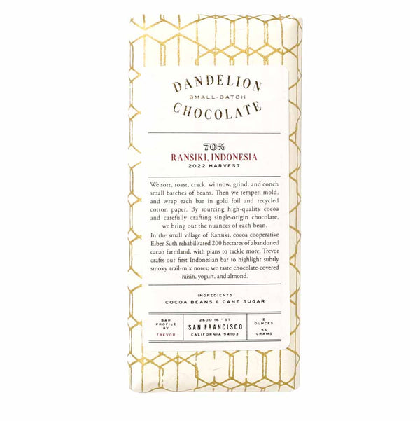 Dandelion Ransiki, Indonesia 70%, 56g