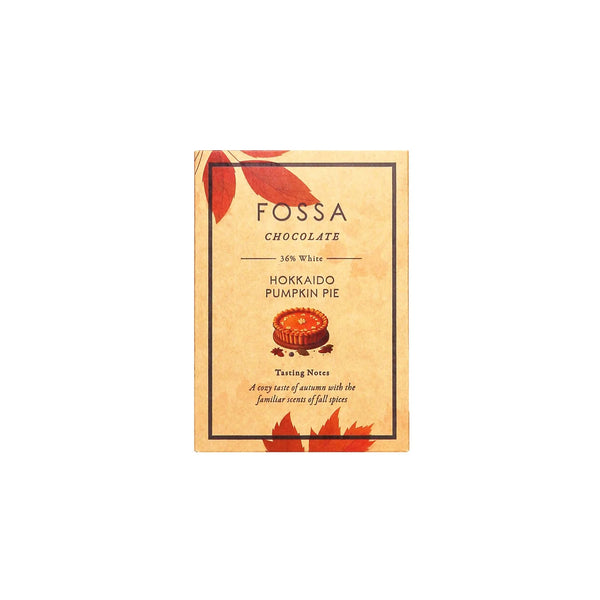 Hokkaido Pumpkin Pie White 36%, 50g - Fossa Chocolate